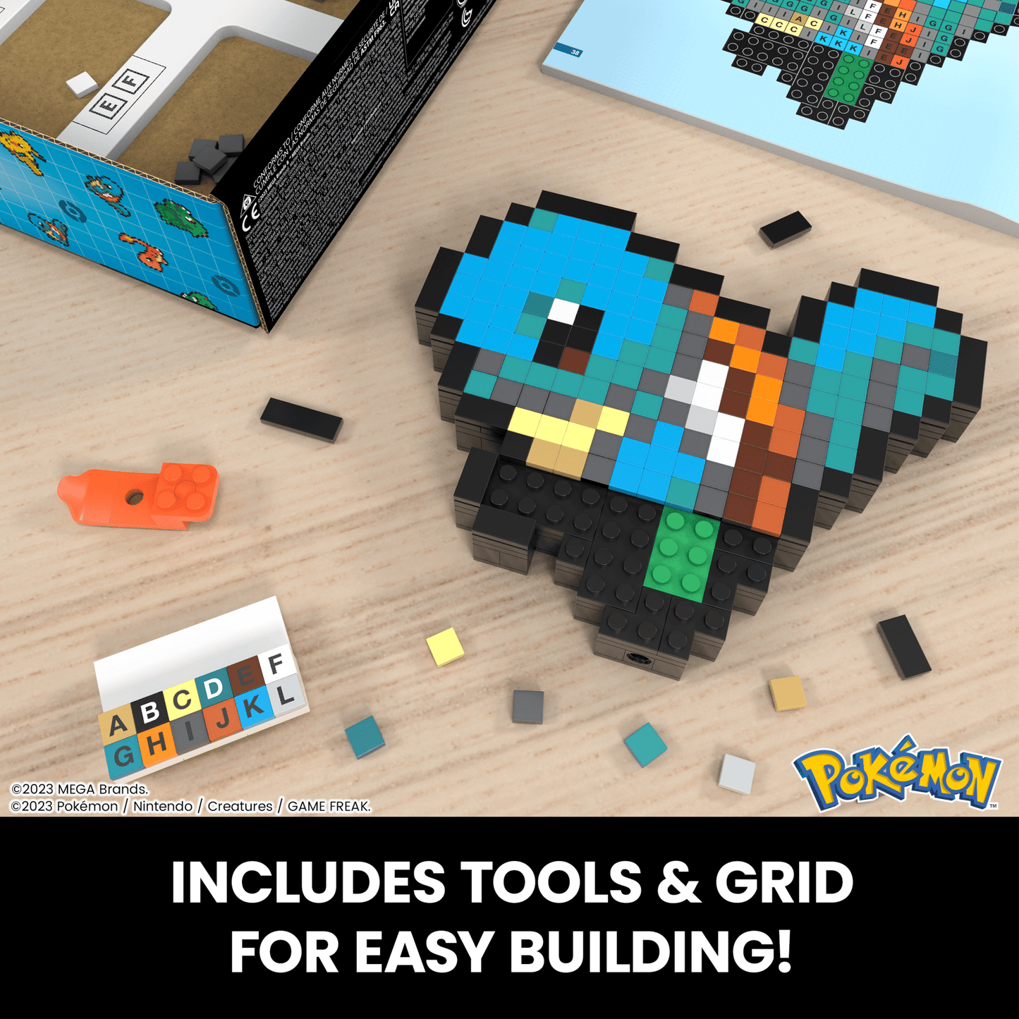 MEGA Pokémon Squirtle Building Toy Kit (367 Pieces) Retro Set For Collectors