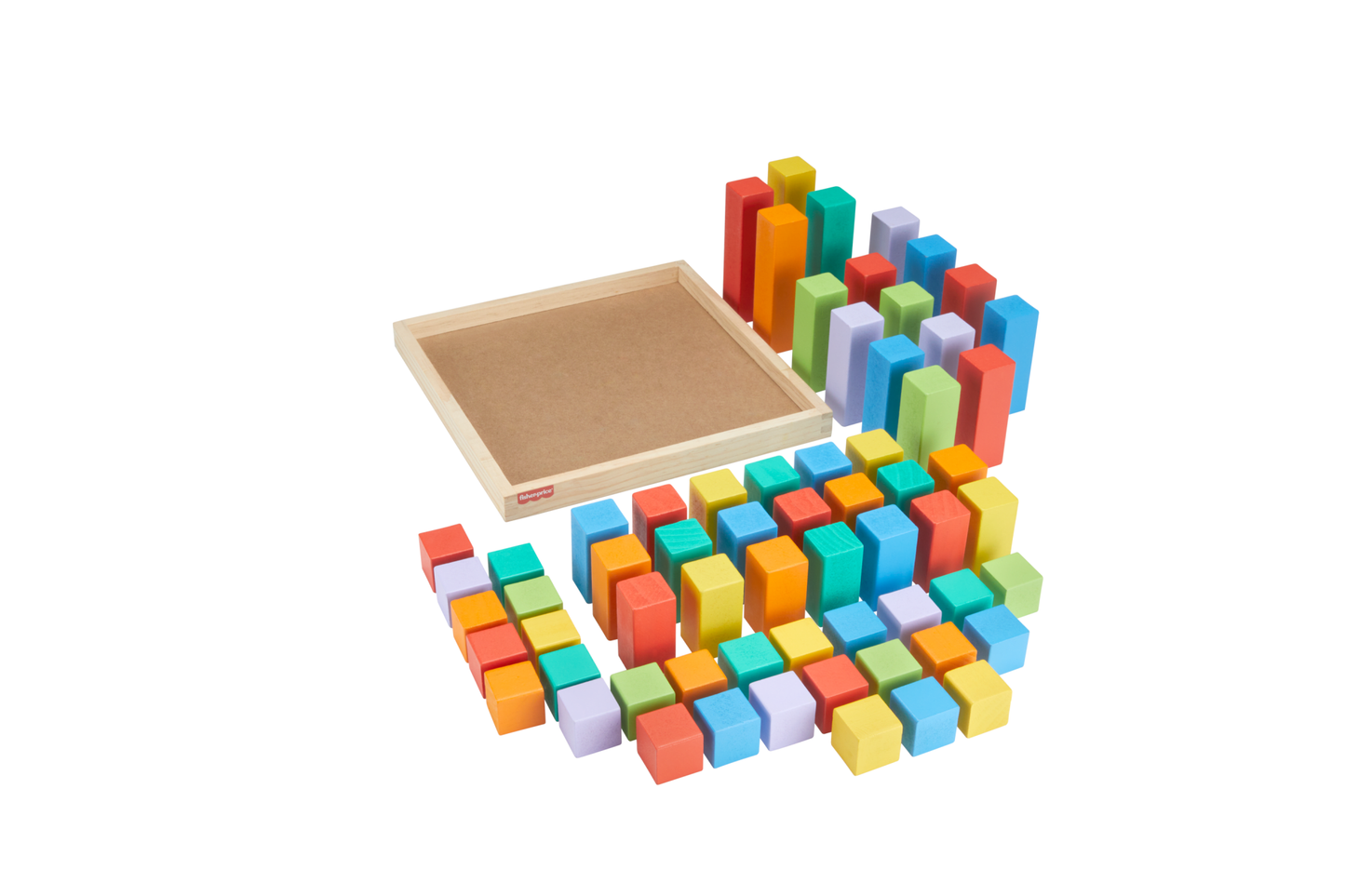 Fisher-Price  Blocs à Empiler en Bois, 65Éléments en Bois