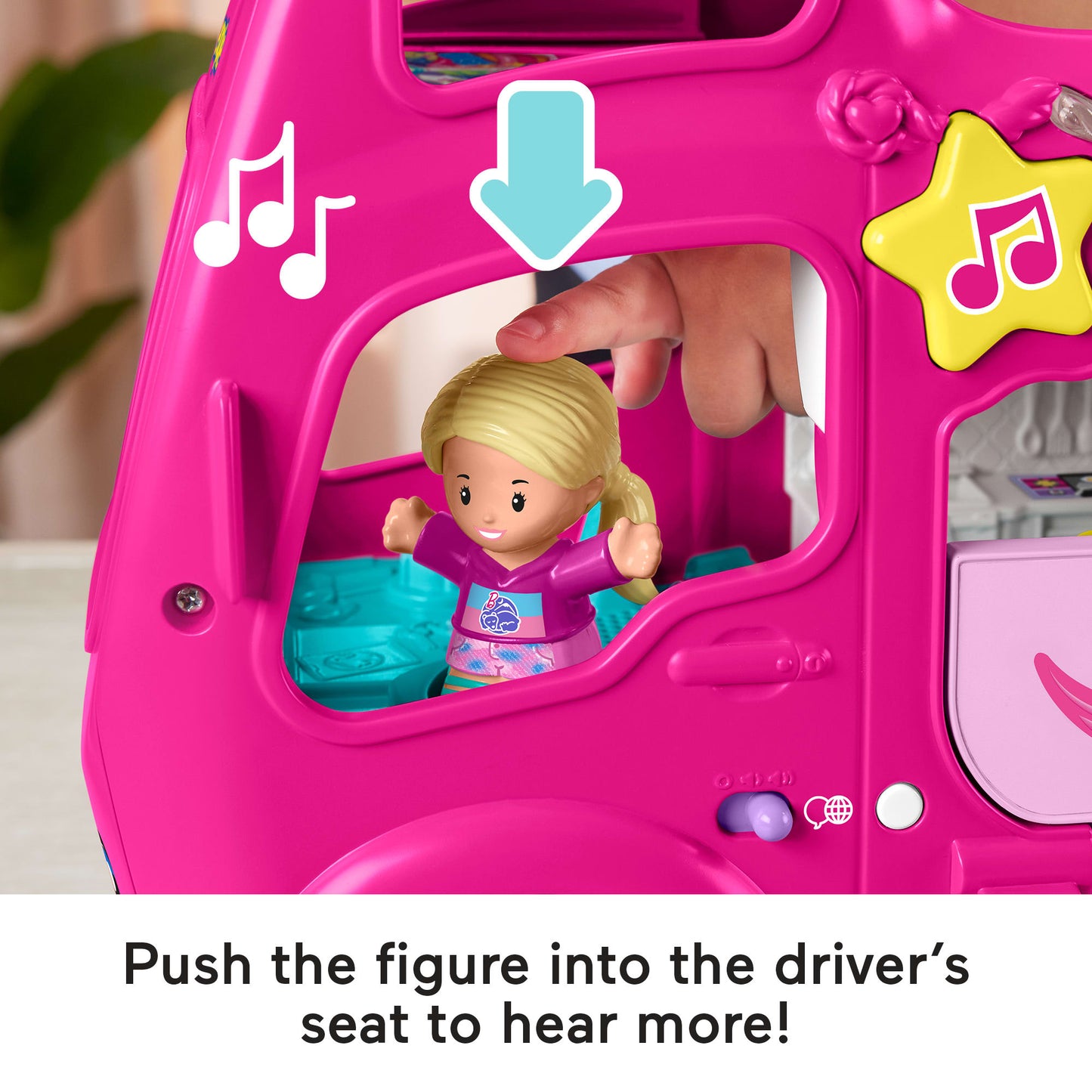 Fisher-Price Little People Barbie Little Dreamcamper Rv Playset With Music Lights & 2 Figures, Multilanguage Version