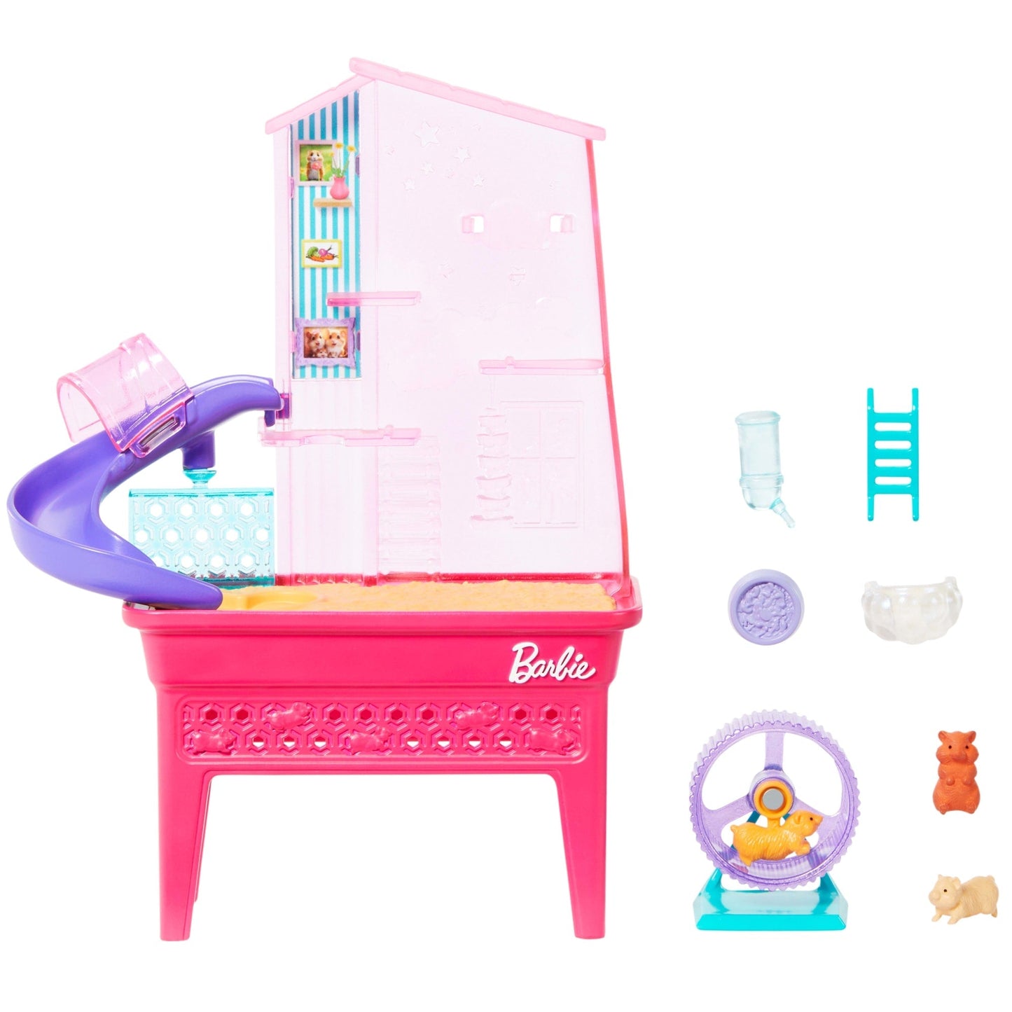 Barbie World  Coffret de Jeu  Terrain de Jeu Pour Hamsters, 9Acc.