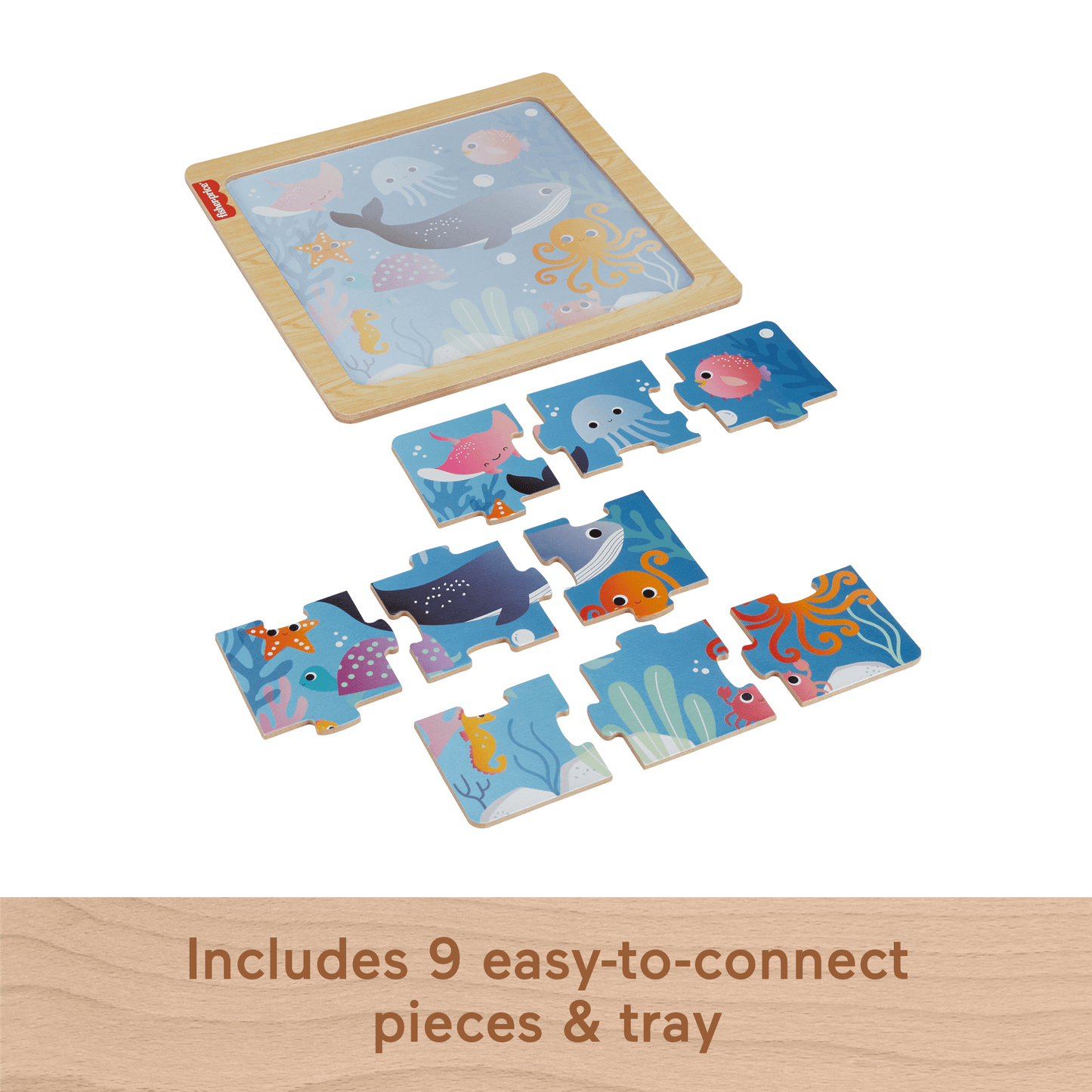 Fisher-Price Wooden Jigsaw Puzzle Collection For Toddlers & Preschool Kids, Style May Vary