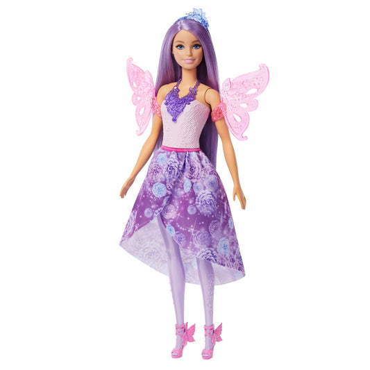 Barbie Doll Fantasy Fashion Pack With Accessories Including Mermaid Tail, Fairy Wings, & Necklaces