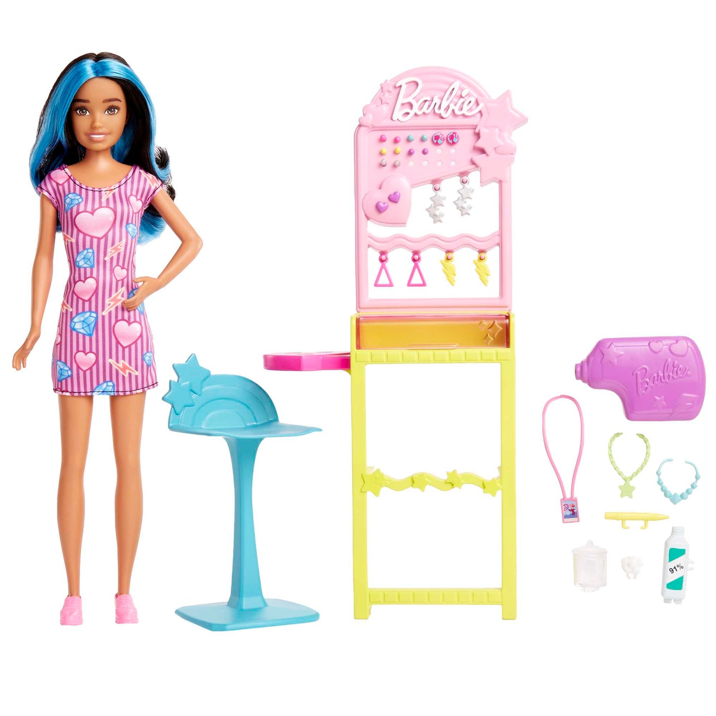 Barbie Toys, Skipper Doll And Ear-Piercer Set With Piercing Tool And Accessories, First Jobs