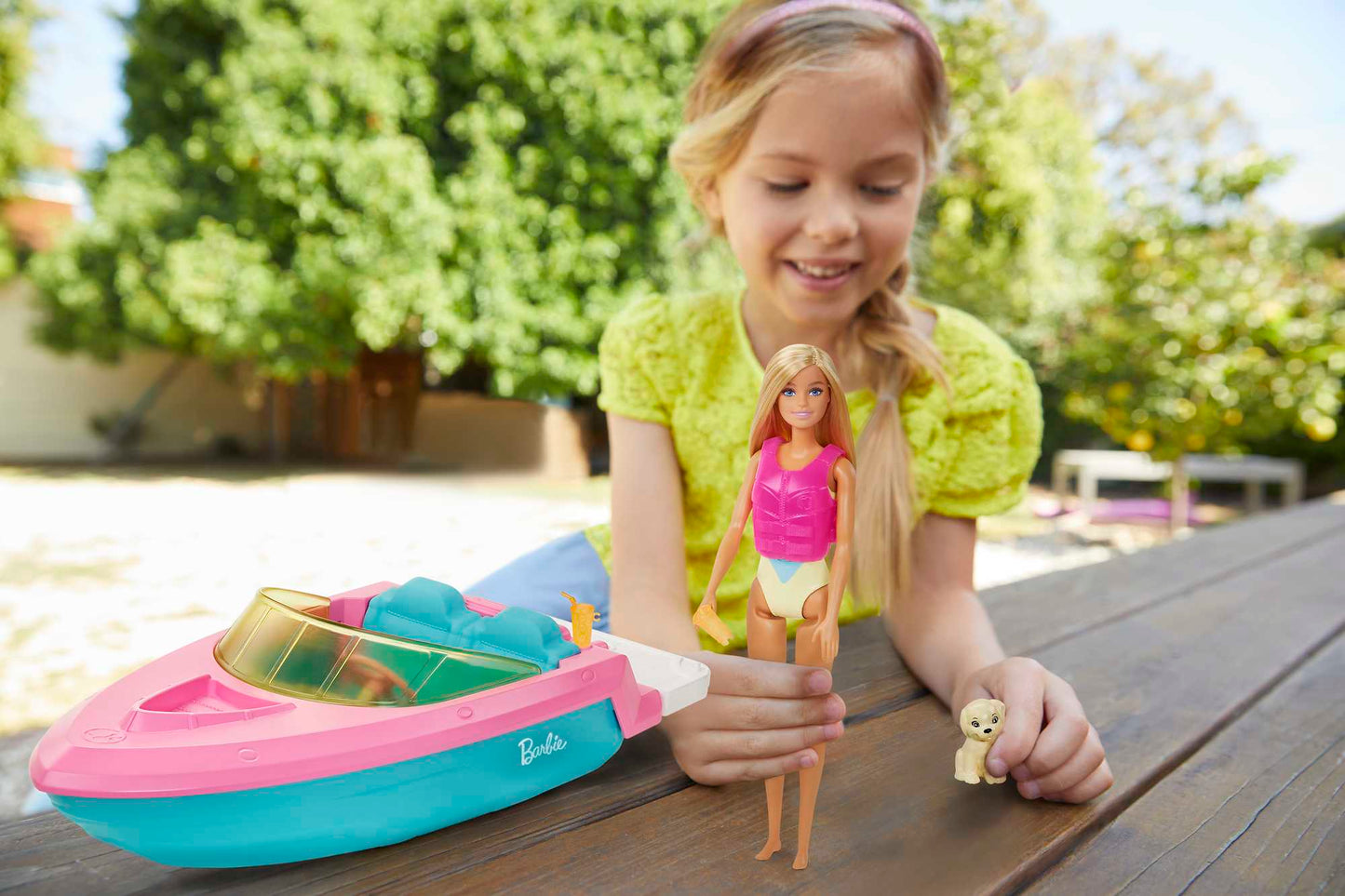 Barbie Set de Juego Bote acuático con Muñeca