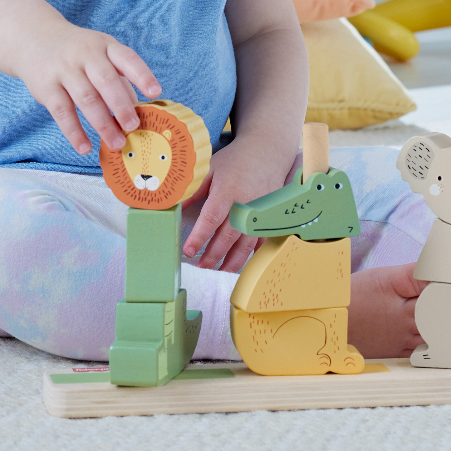 Fisher-Price Juguete para Bebés Animalitos Apilables de Madera