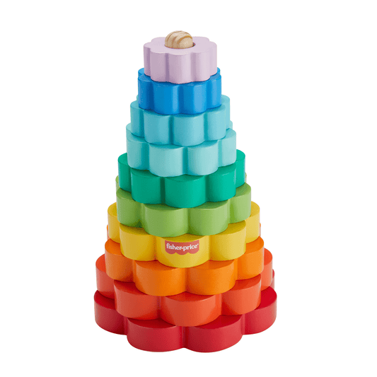 Fisher-Price Empileur D’Anneaux en Bois, Triage, 10 Éléments