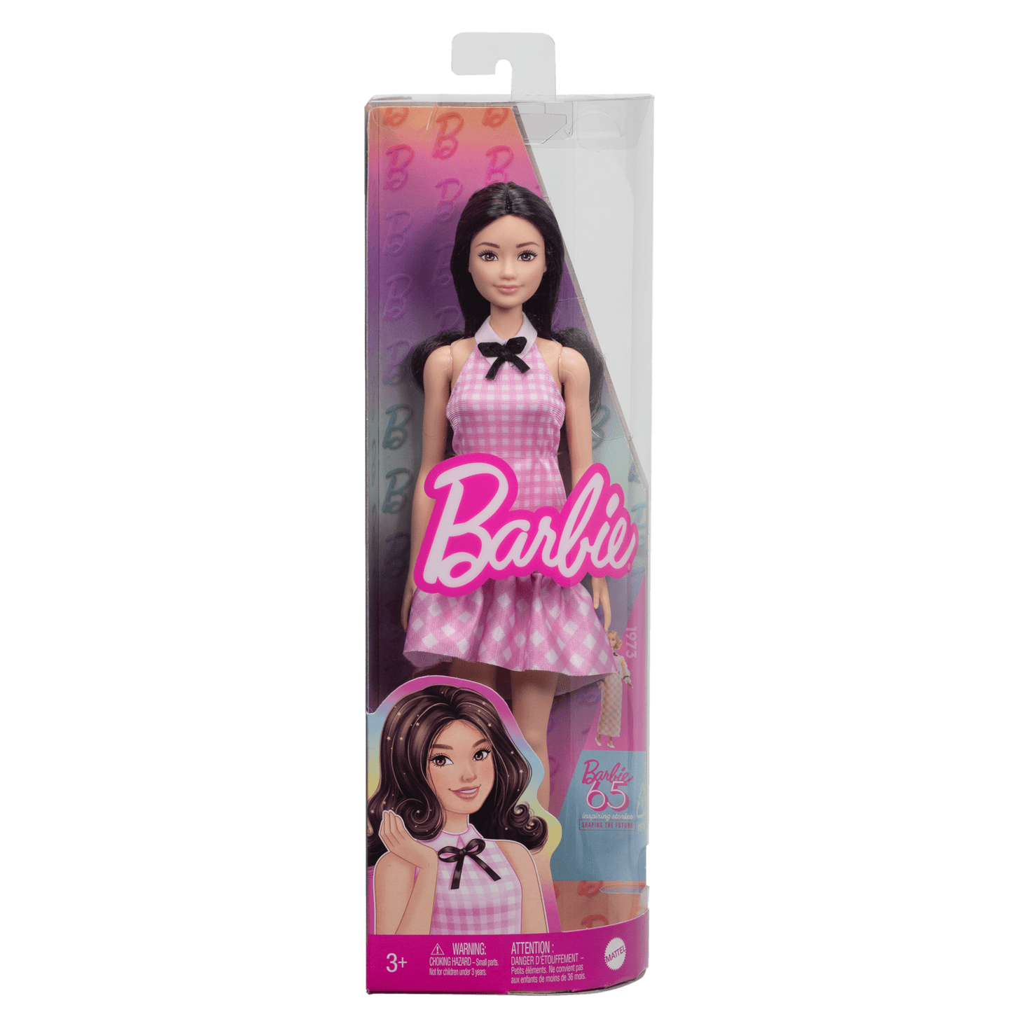 Barbie Fashionista Muñeca Vestido de Cuadros Rosa