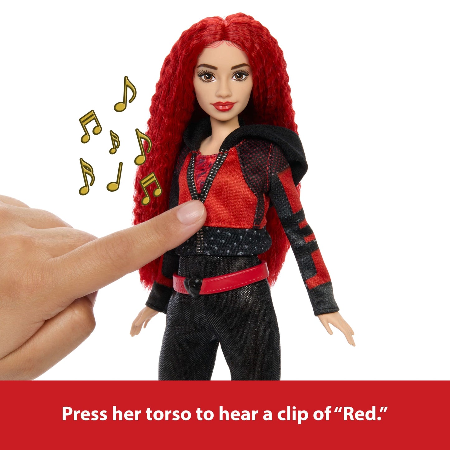 Disney Descendants: The Rise Of Red Doll  Singing Red Doll With Movie-inspired CloThes & Accessories, Sings “Red”