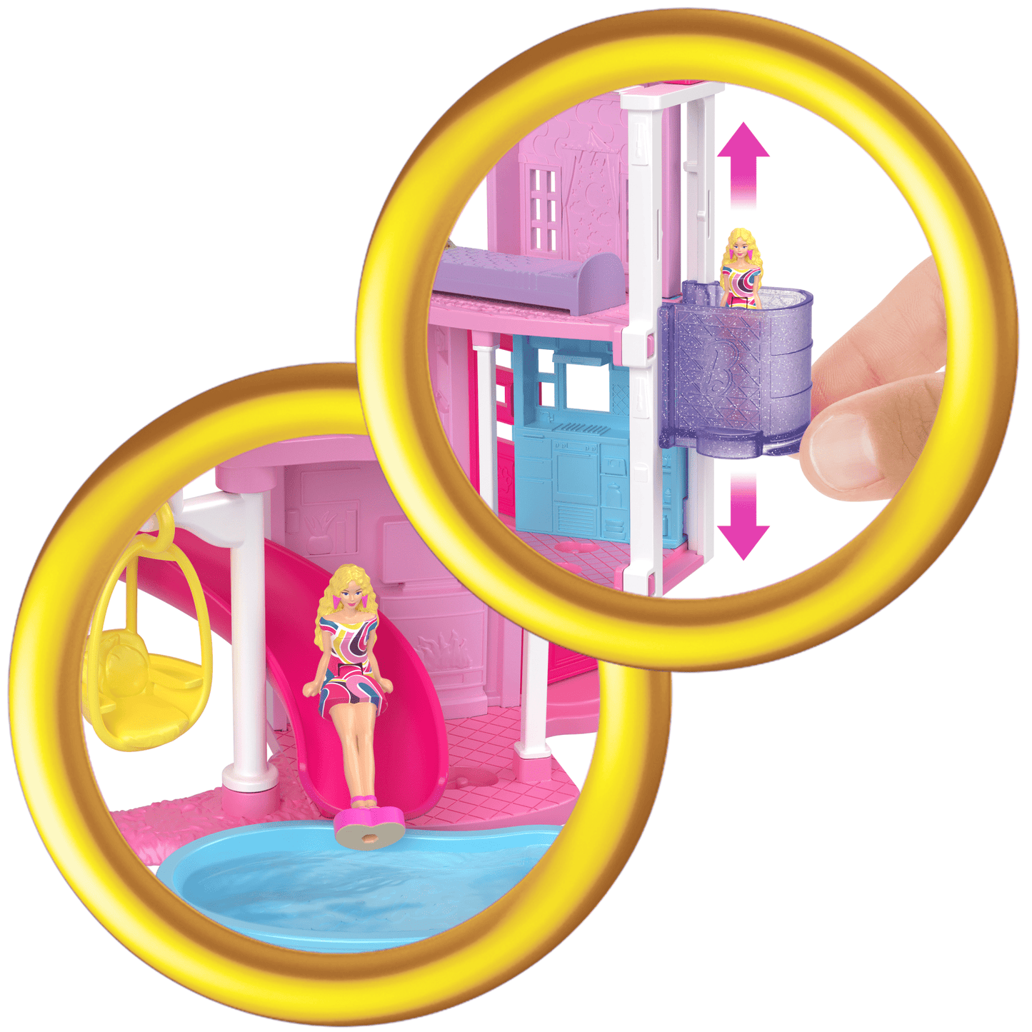 Barbie Mini BarbieLand Casa de Bonecas Dos Sonhos Rosa