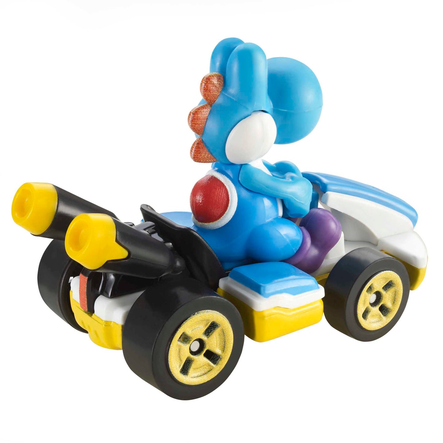 Hot Wheels Mario Kart Veículo de Brinquedo Kart Padrão Yoshi Azul Claro
