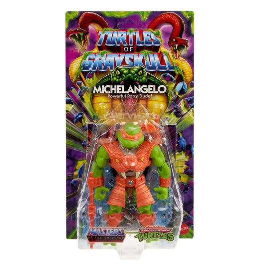 Masters of the Universe Tartarugas of Grayskull Figura de Ação Michelangelo de 5.5 polegadas
