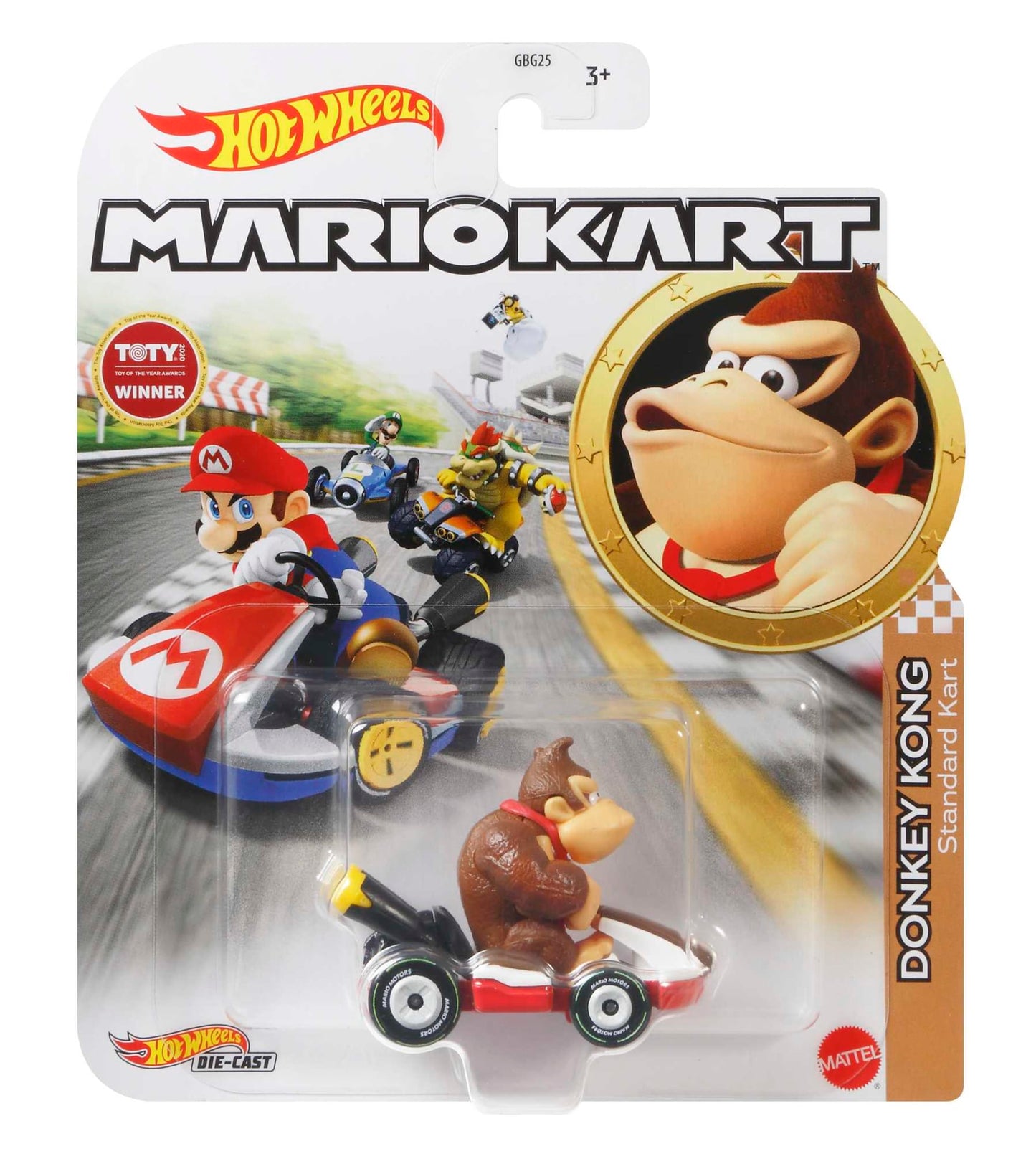 Hot Wheels Mario Kart Vehículo de Juguete Donkey Kong Estándar Kart