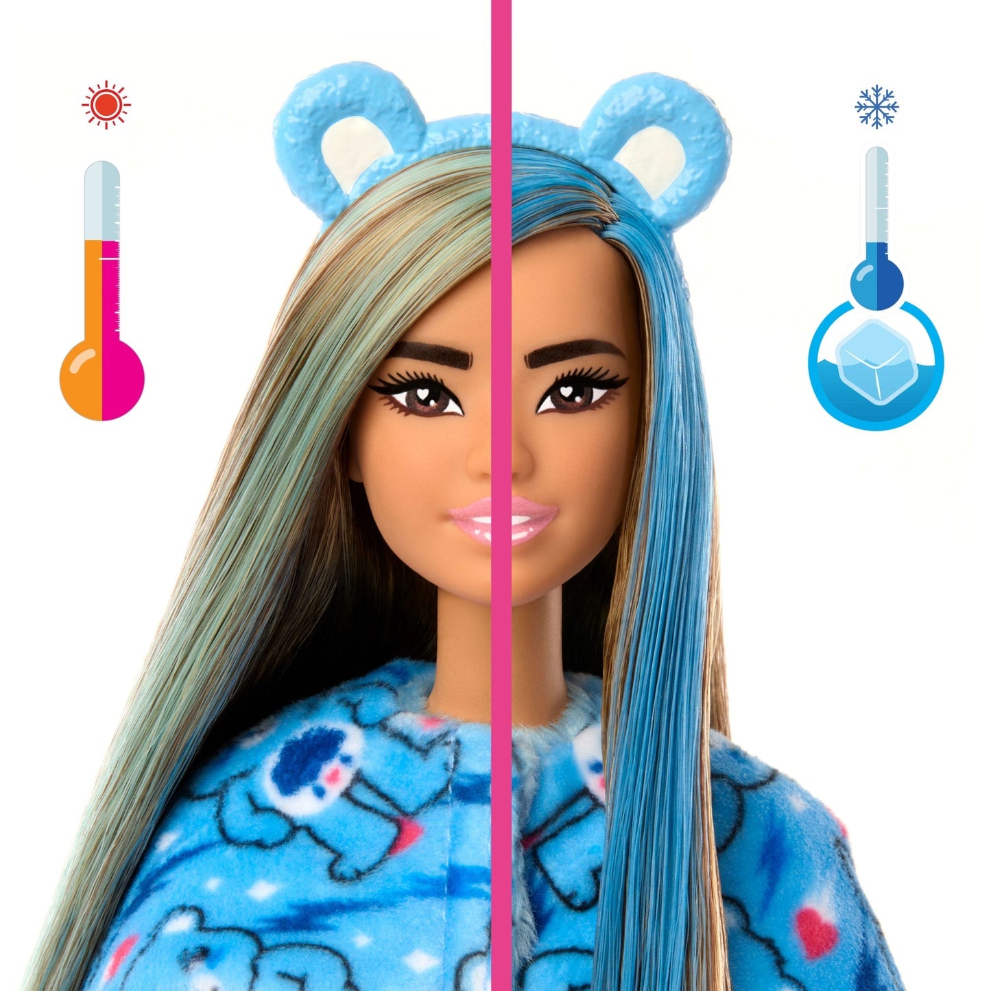 Barbie Cutie Reveal Care Bears Poupée et Acc. Costume Grognours