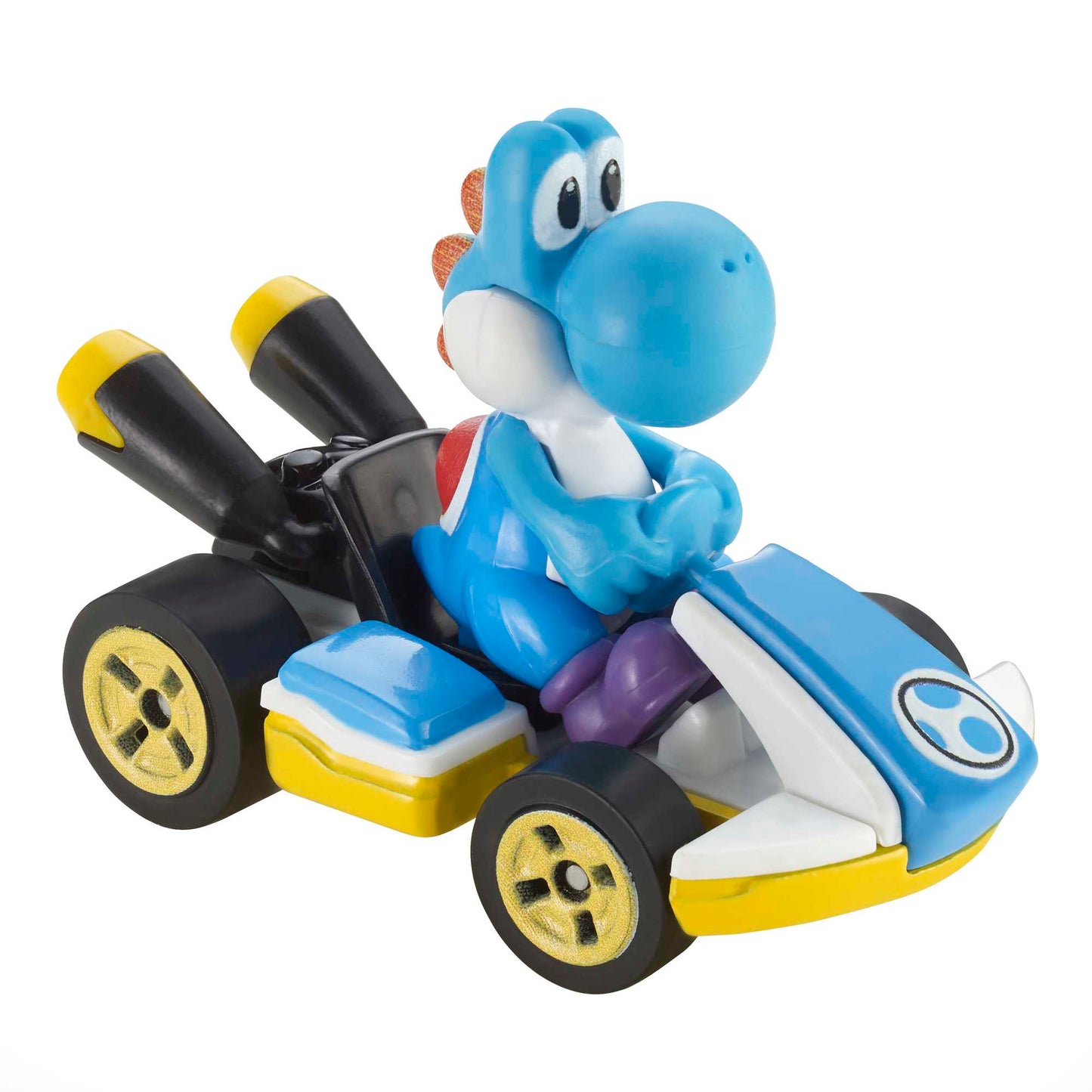 Hot Wheels Mario Kart Veículo de Brinquedo Kart Padrão Yoshi Azul Claro