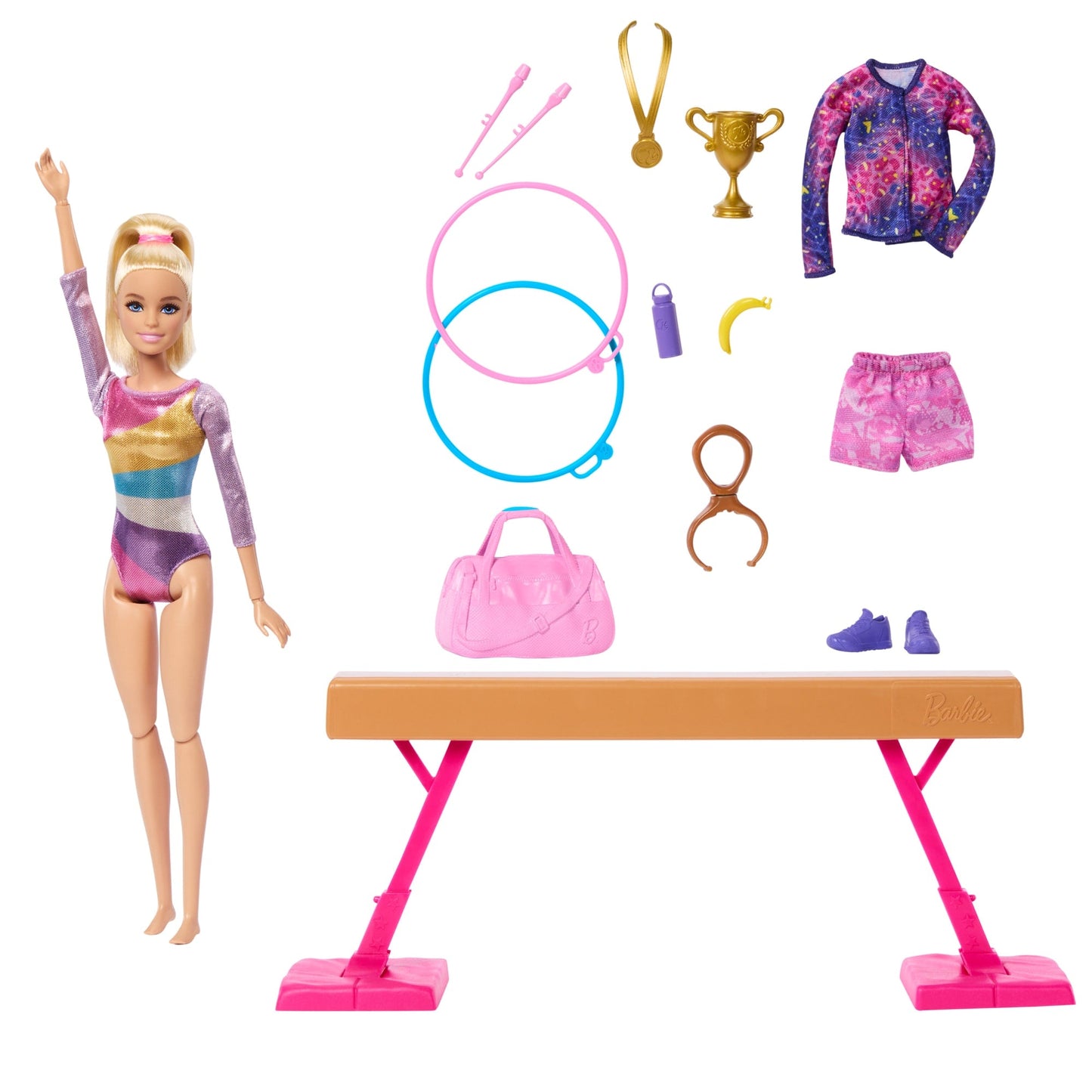 Barbie Profesiones Set de Juego Gimnasta Cabello Rubio
