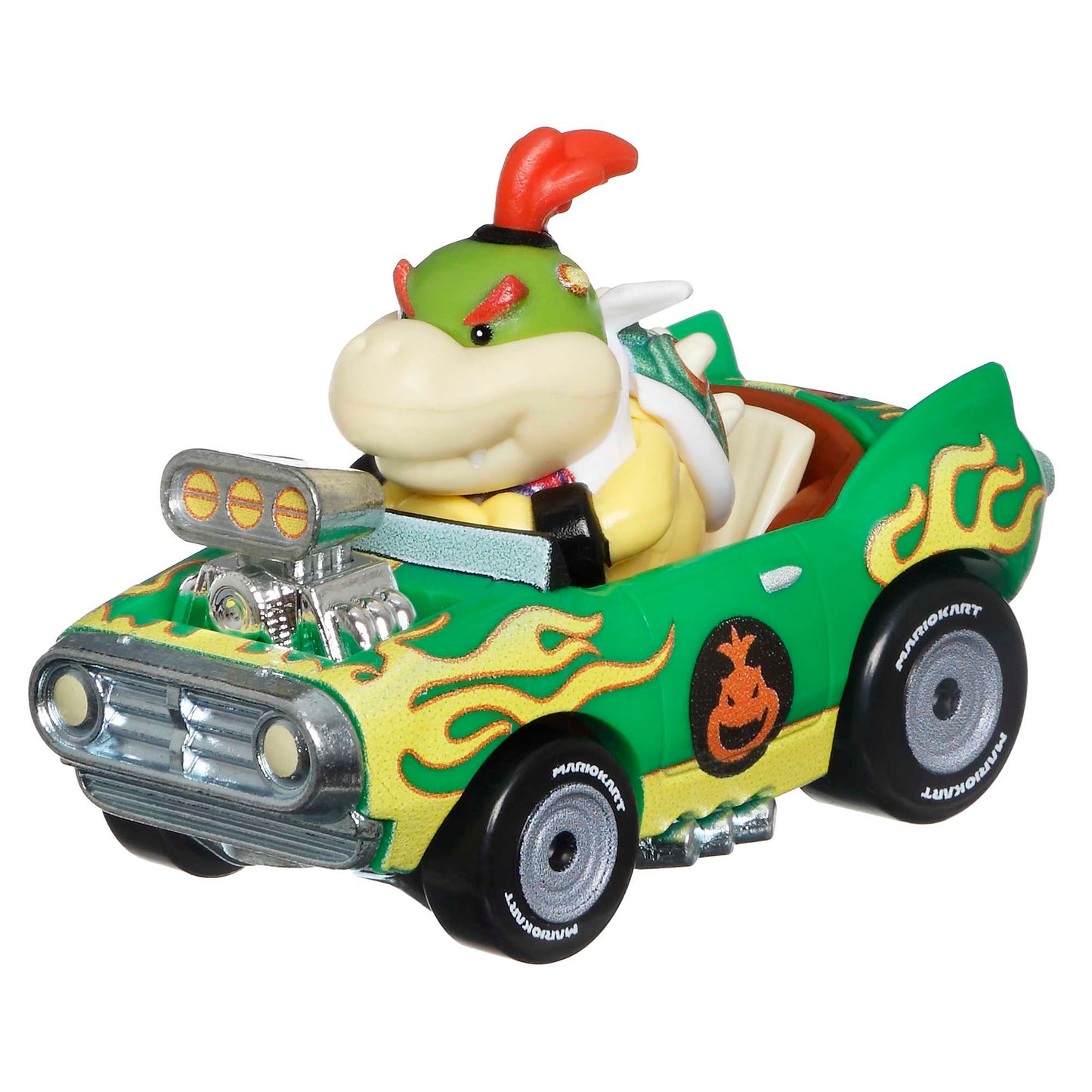 Hot Wheels Mario Kart Vehículo de Juguete Bowser Jr Flame Flyer