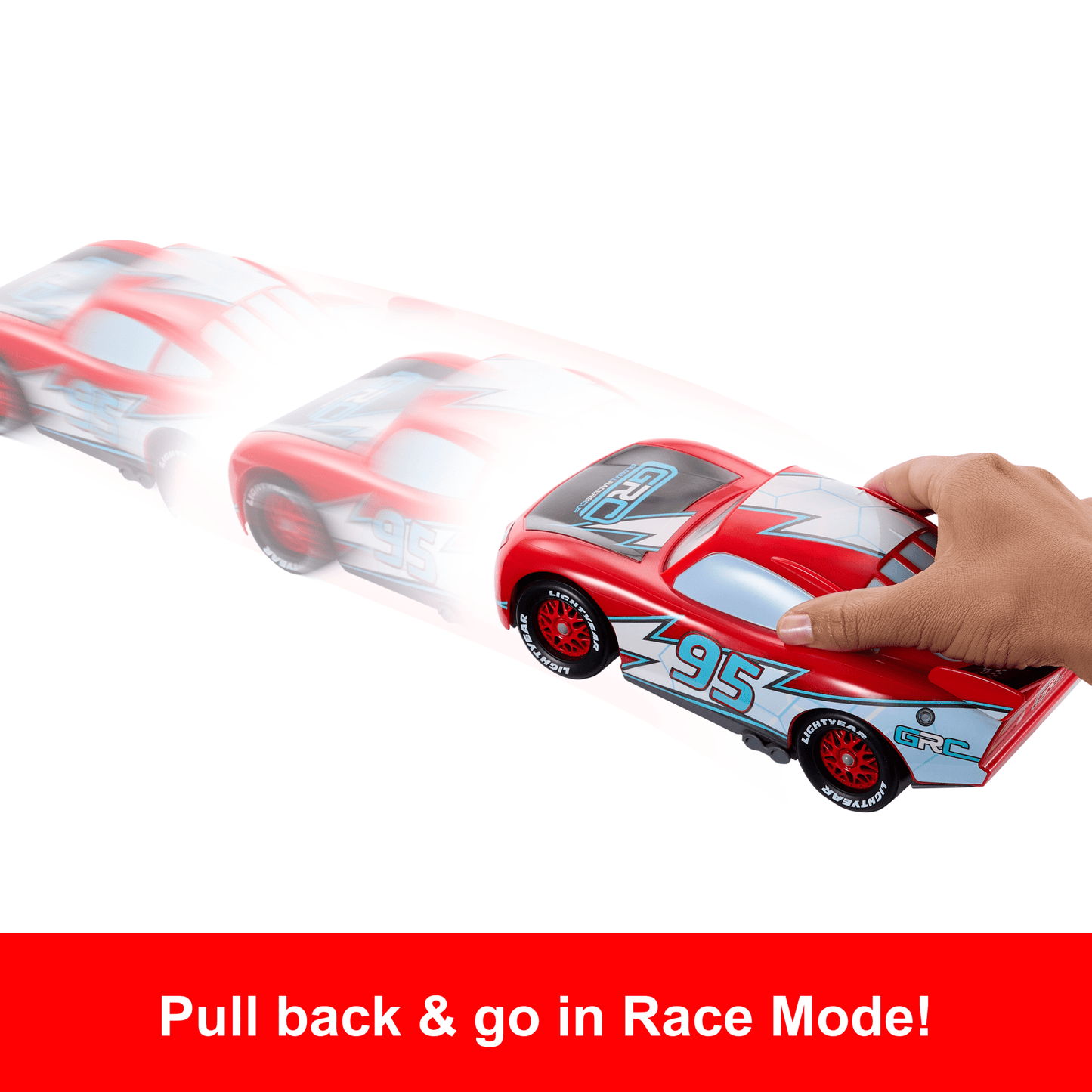 Disney And Pixar Cars Global Racers Cup Drift & Race Lightning Mcqueen Toy Vehicle With 2 Modes