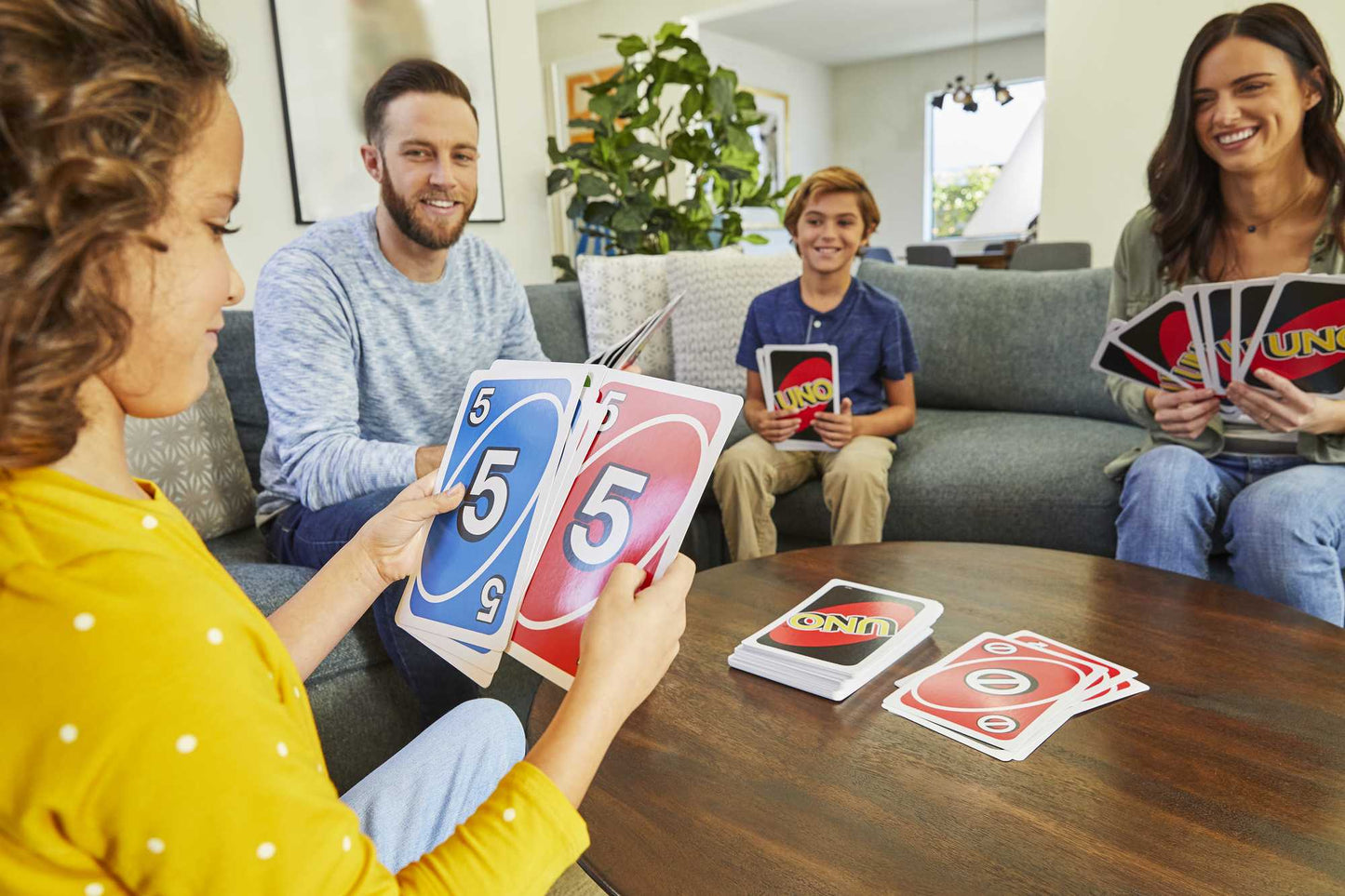 Jeu de Cartes Familial Uno Avec 108Cartes Géantes