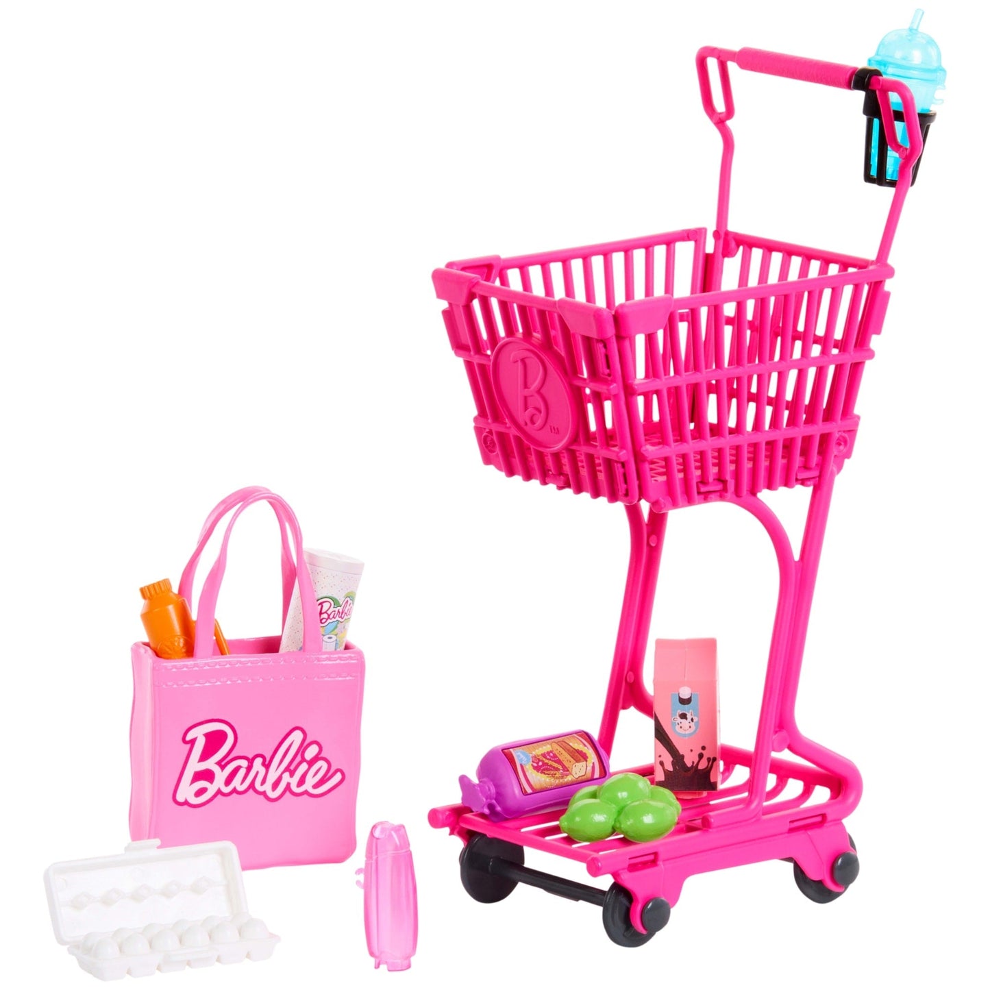 Barbie World  Coffret  Épicerie Amusante, 11Accessoires Pour Poupée