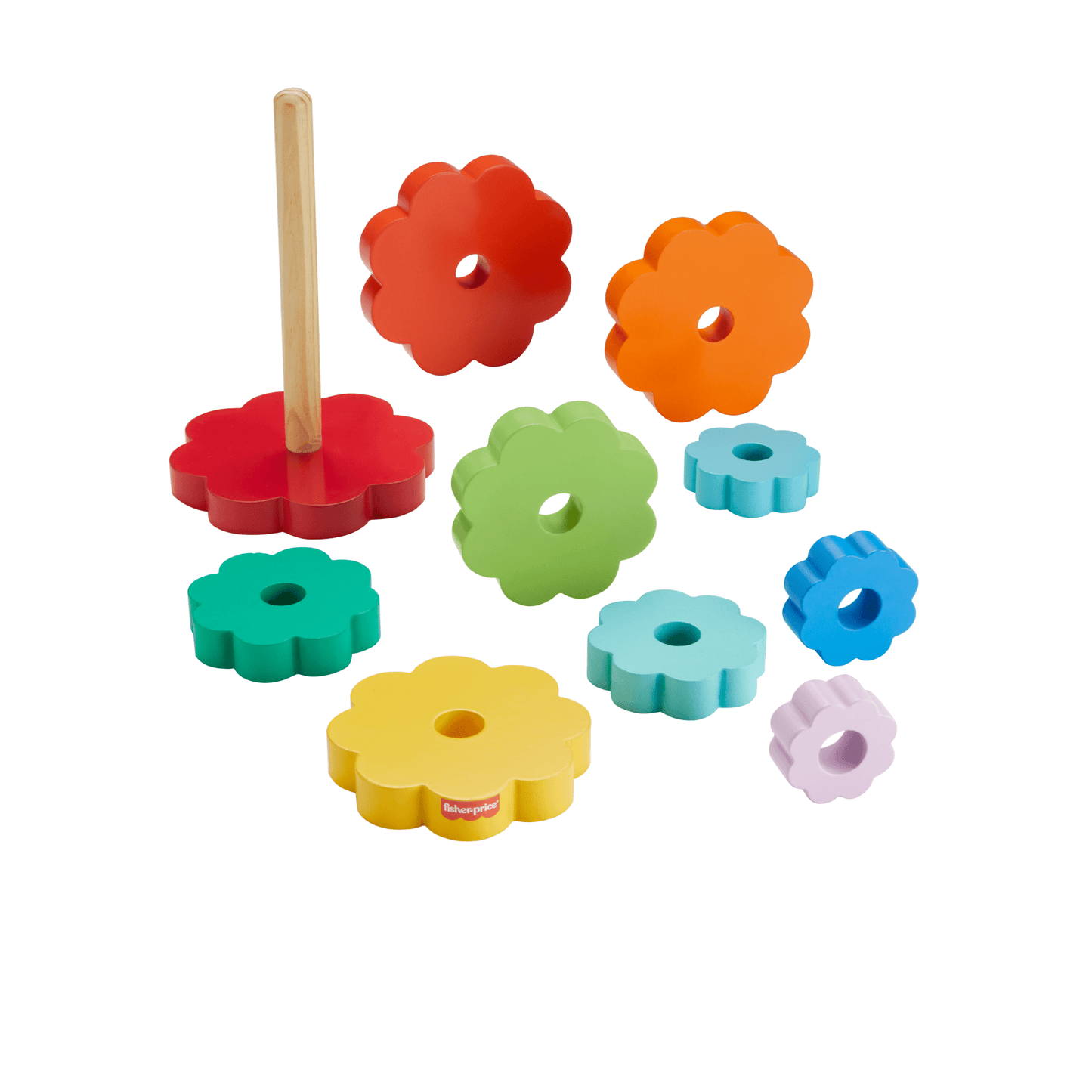 Fisher-Price Brinquedo para Bebês Anéis Empilháveis de Madeira