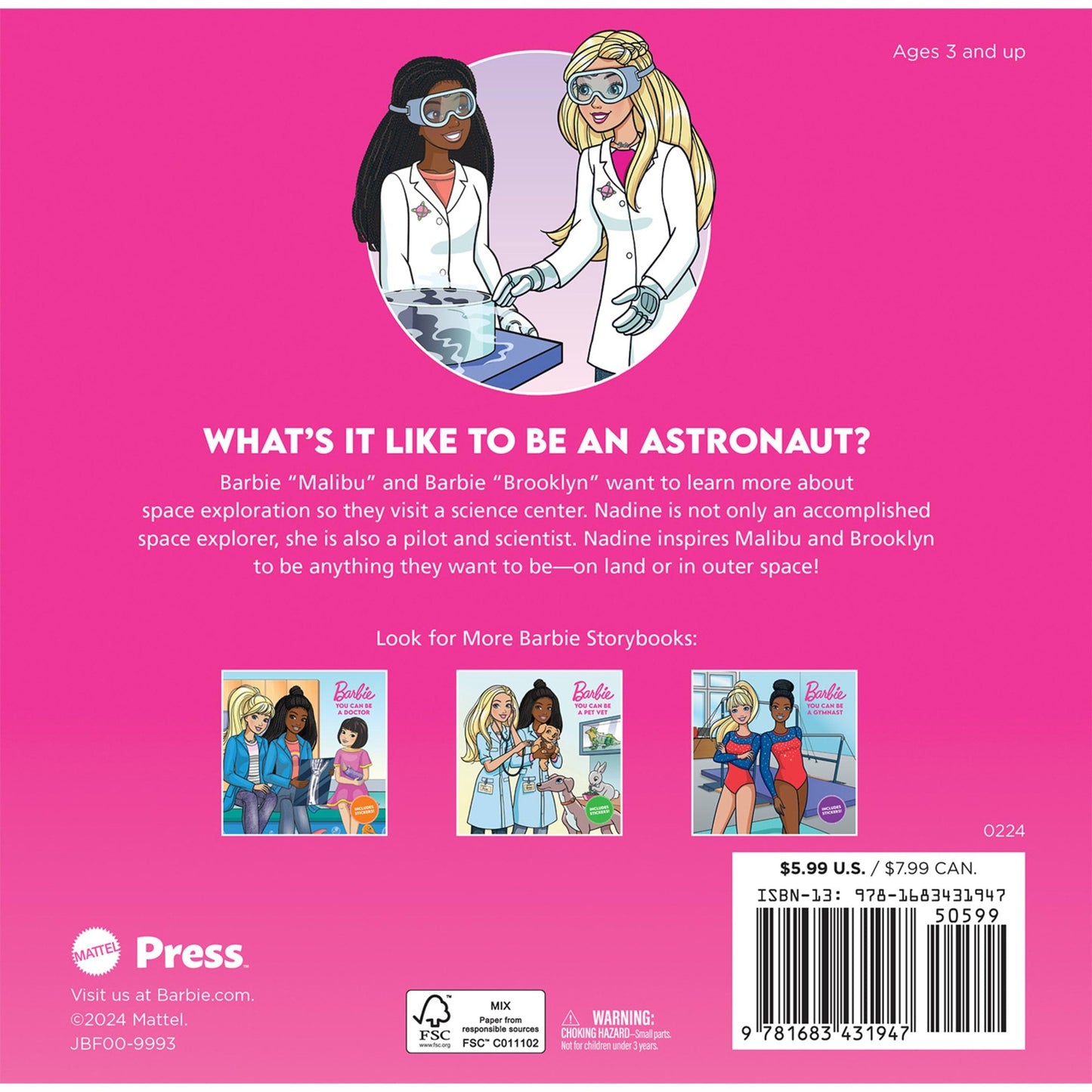 Barbie: You Can Be An Astronaut