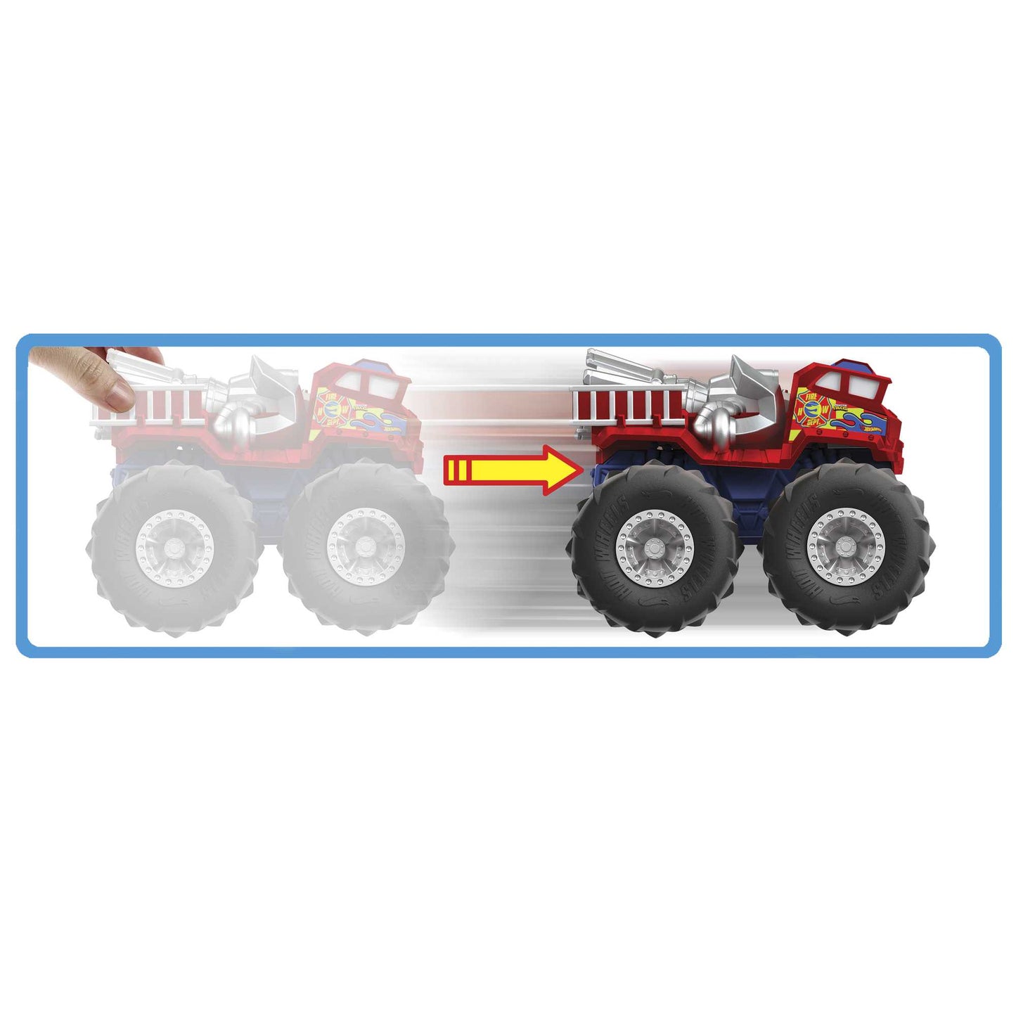 Hot Wheels Monster Trucks Vehículo de Juguete 1:43 Llantas Todo Terreno 5 Alarm