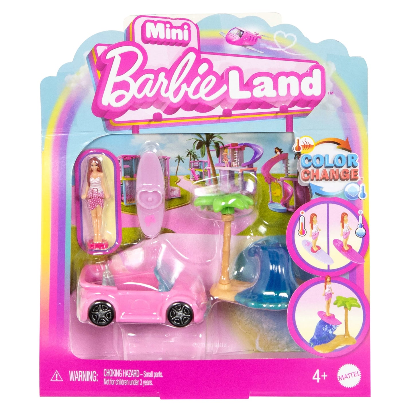 Barbie  Mini Barbieland  Coffret Véhicule et Poupée  Décapotable