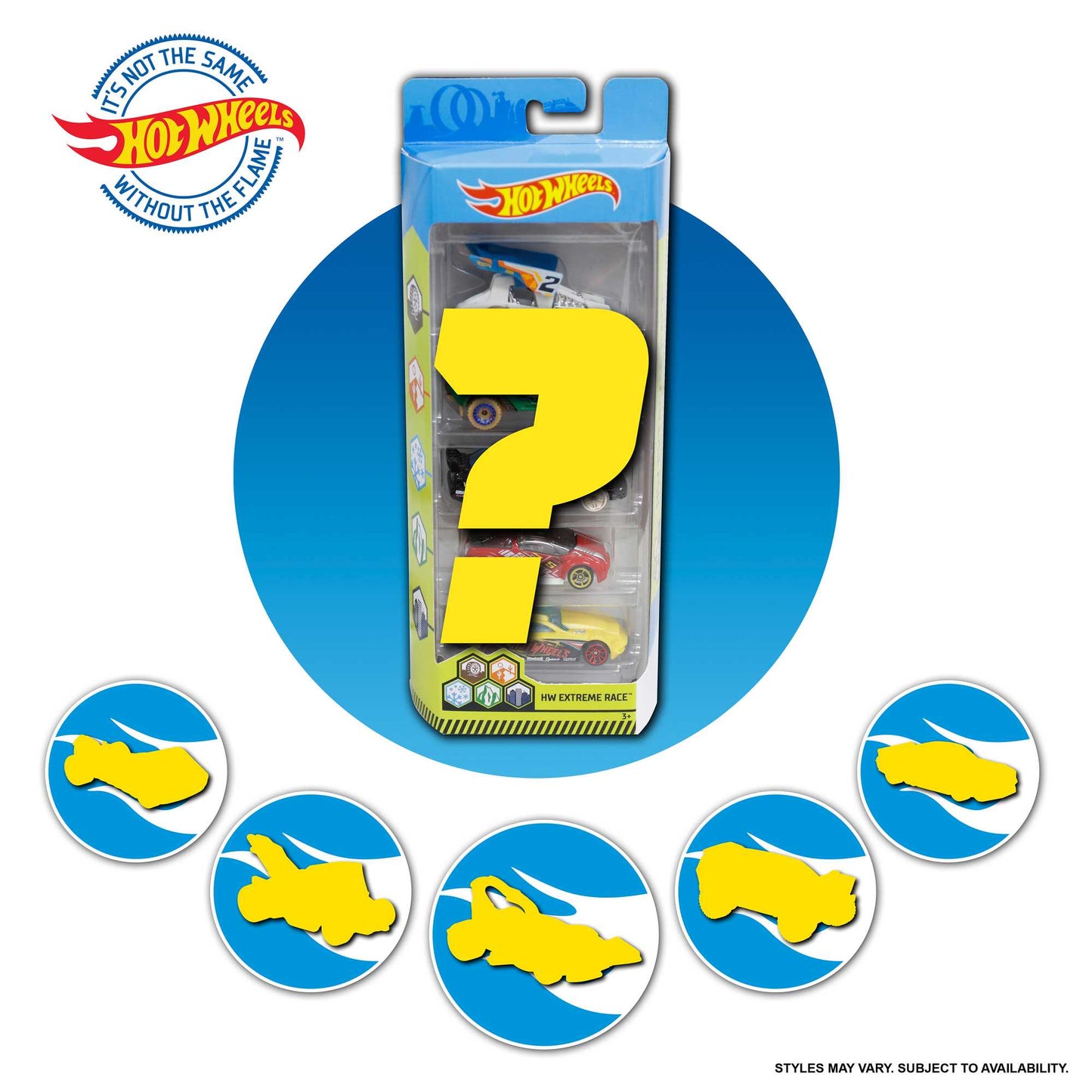 Hot Wheels Cars, 5-Pack of Die-Cast Toy Cars or Trucks in 1:64 Scale (Styles May Vary)