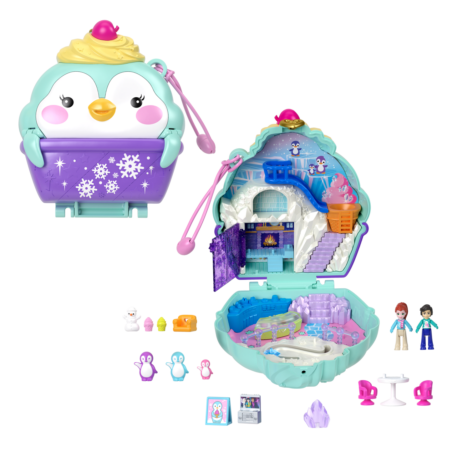 Pollypocket-Pingouin des Neiges-Coffret Avec Figurines