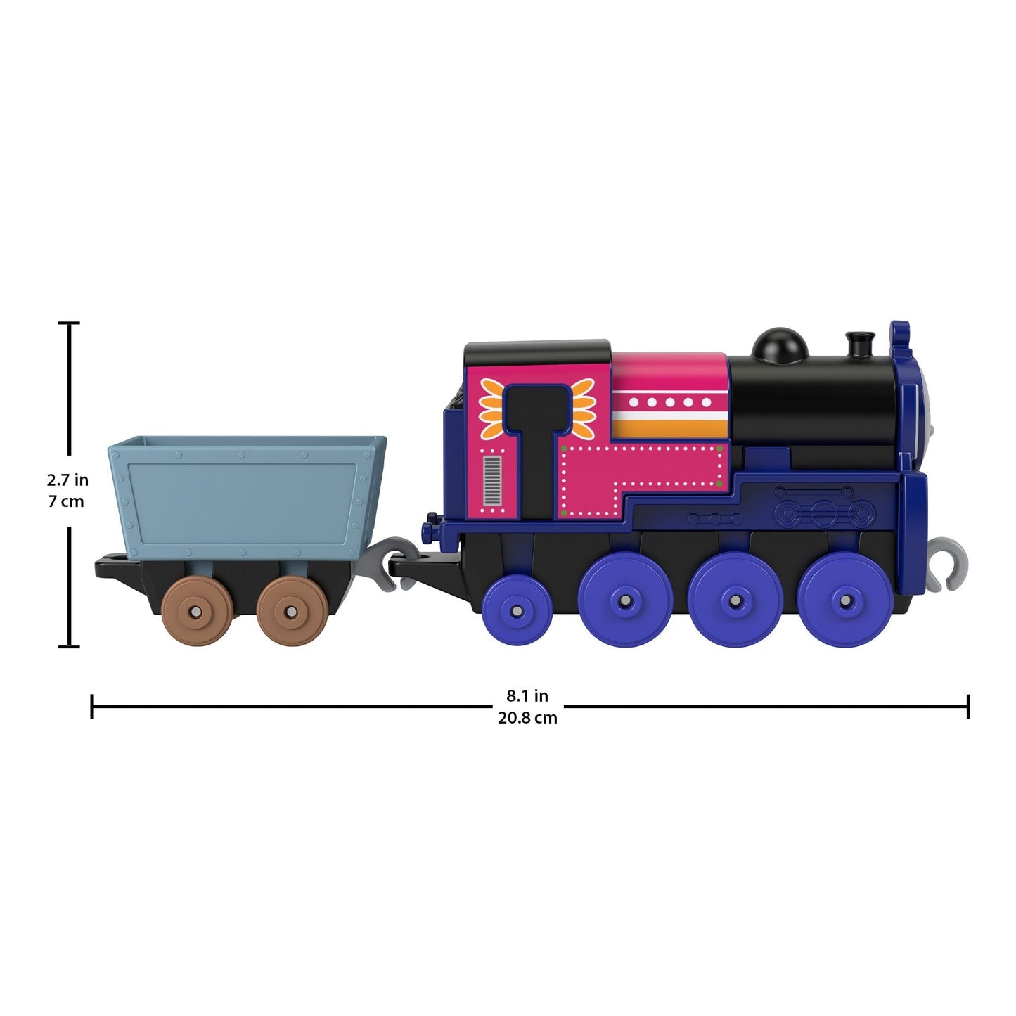 Thomas & Friends Toy Train, Ashima Diecast Push-Along Engine With Cargo, Preschool Toy