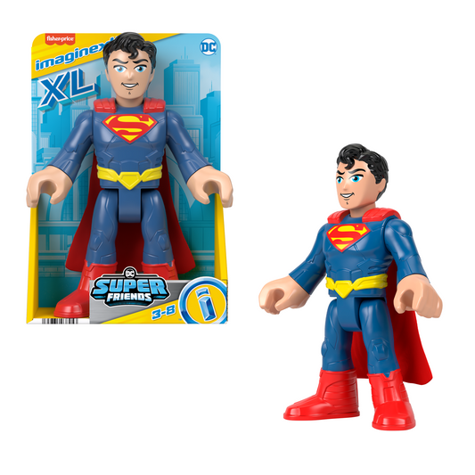 Imaginext DC Super Friends Superman XL Figure, 10-inch Poseable Preschool Toy
