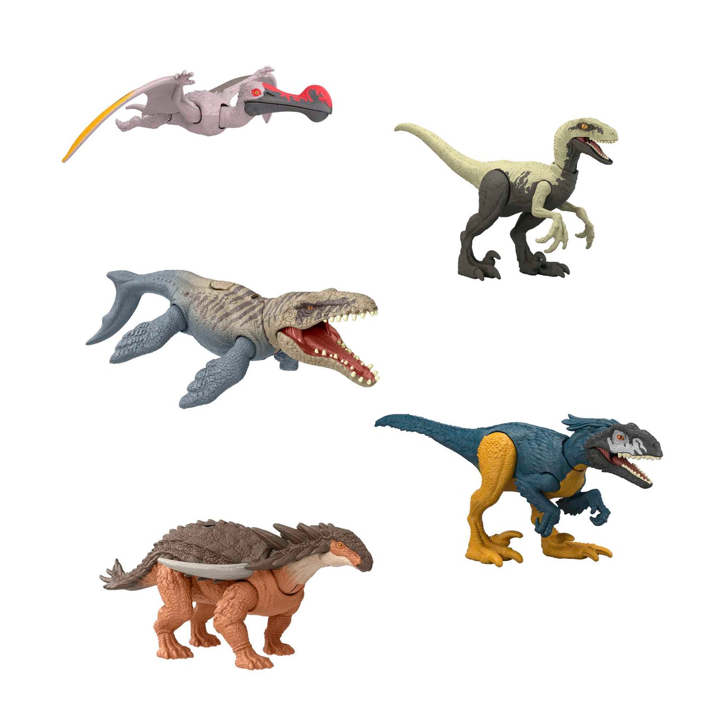 Jurassic World Danger Pack Dinosaur Action Figure Toys, Posable With Physical & Digital Play