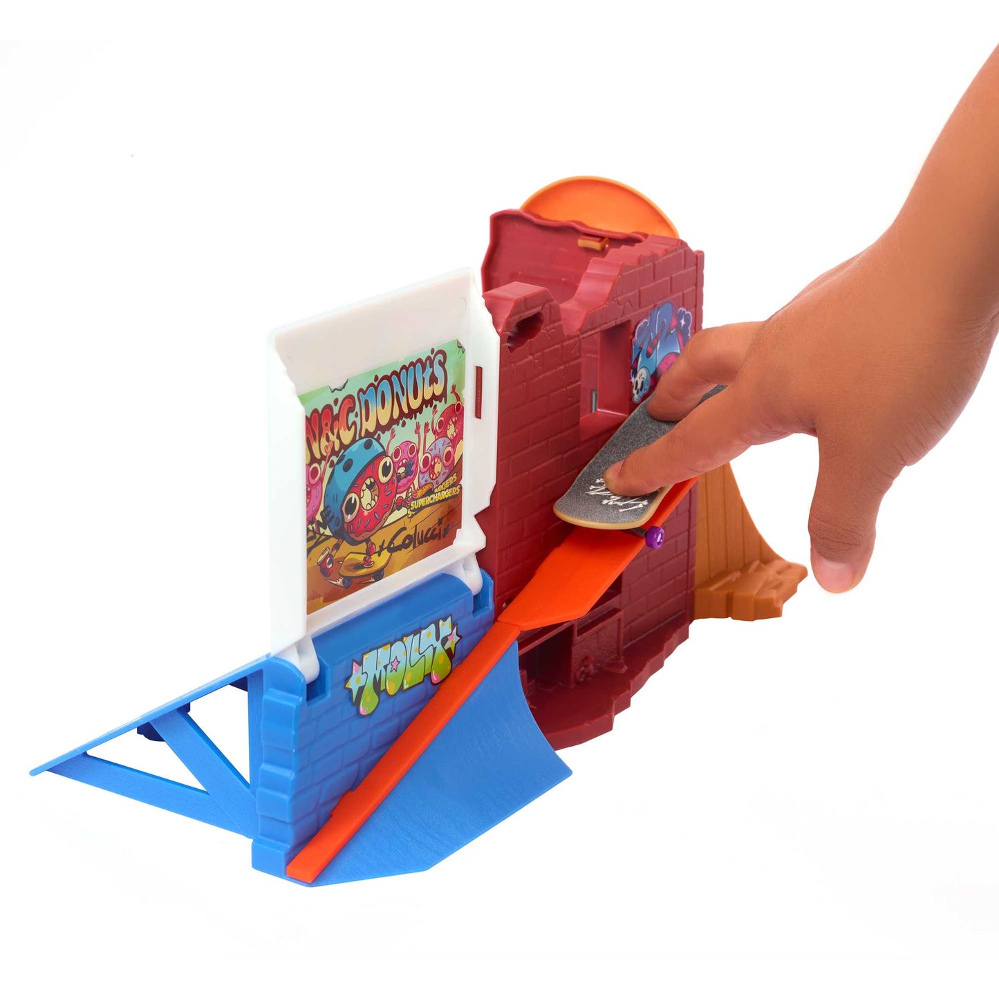 Hot Wheels Skate Pista de Brinquedo Set Loja de Donuts