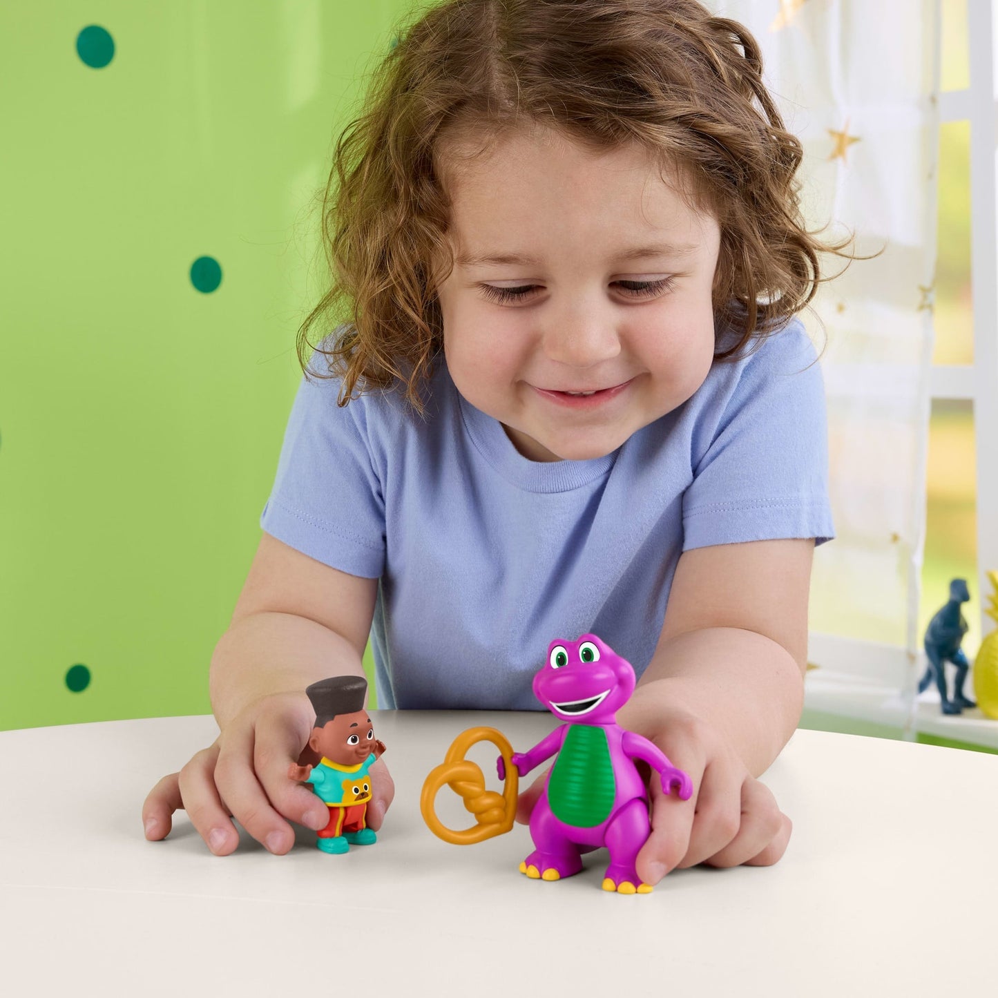 Barney Figura de Juguete Paquete de Barney y David