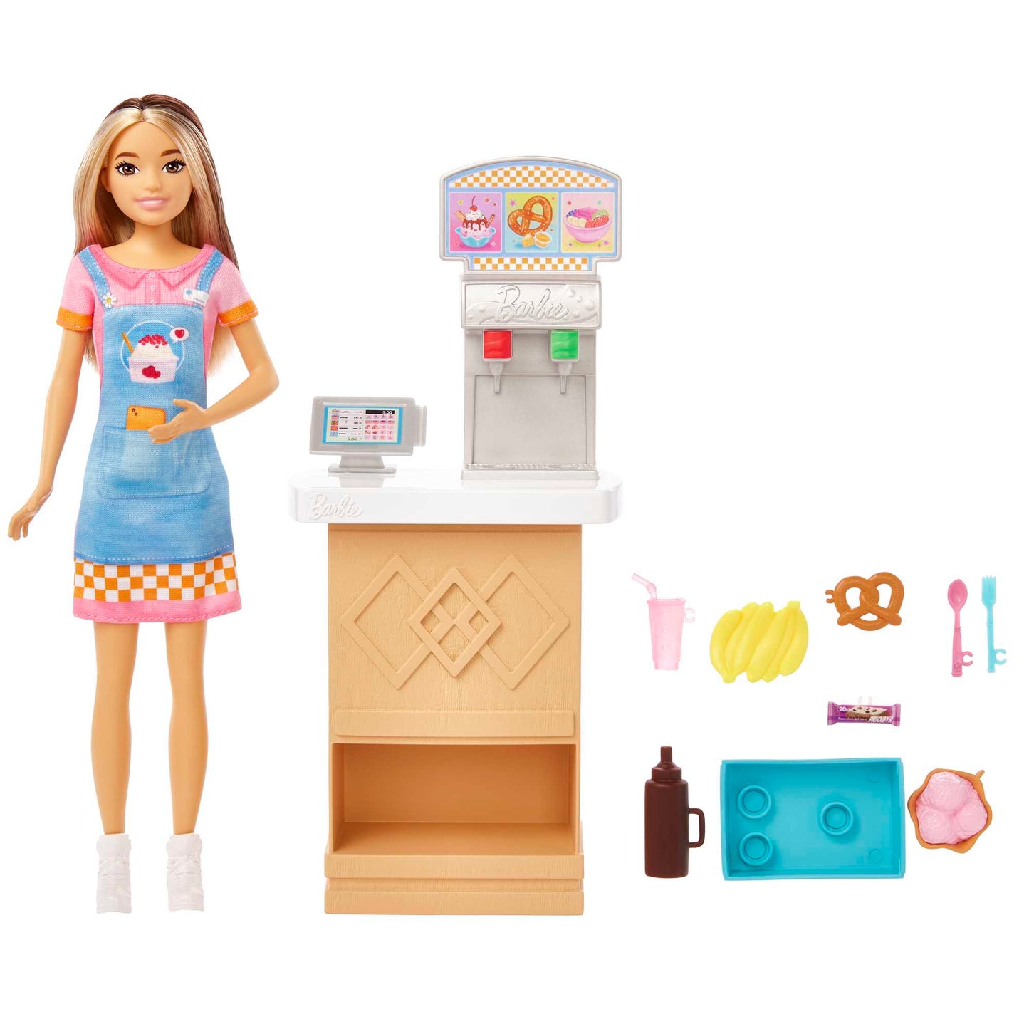 Barbie®-Skipper Premiers Jobs Coffret Snack-Bar, Avec Accessoires