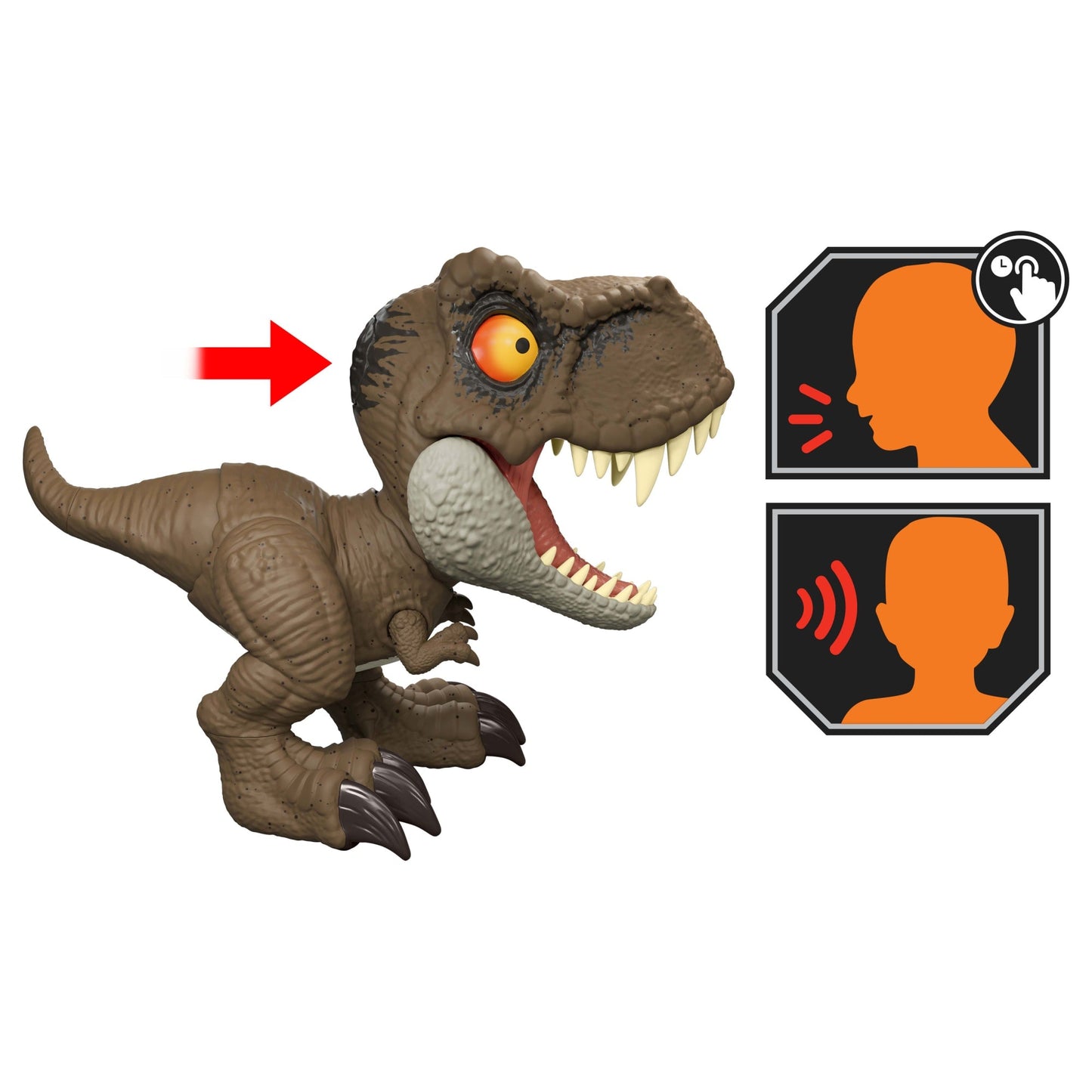 Jurassic World Roar Command Tyrannosaurus Rex Dinosaur Figure Toy, Records, Plays & Roars, T. Rex