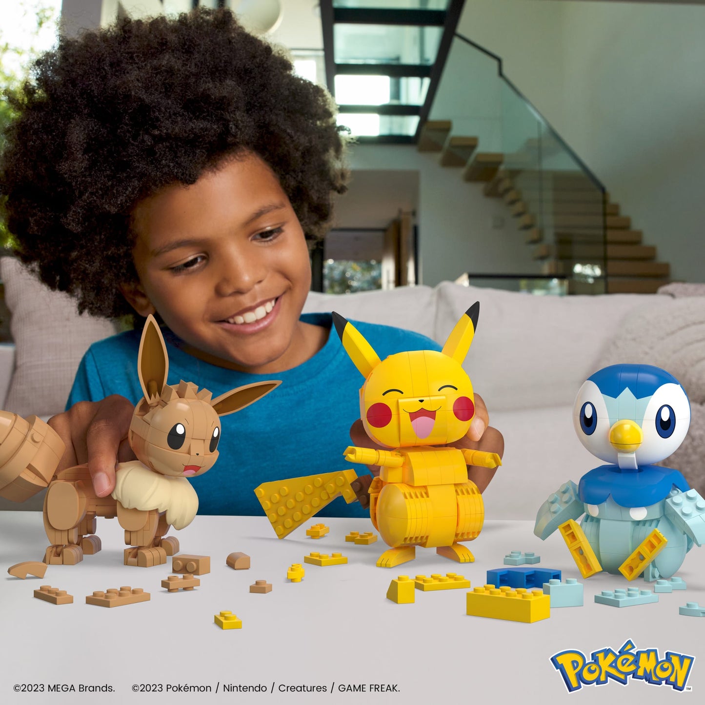 Mega  Pokémon  Trio Construction et Présentation, 3Fig., 83Pces