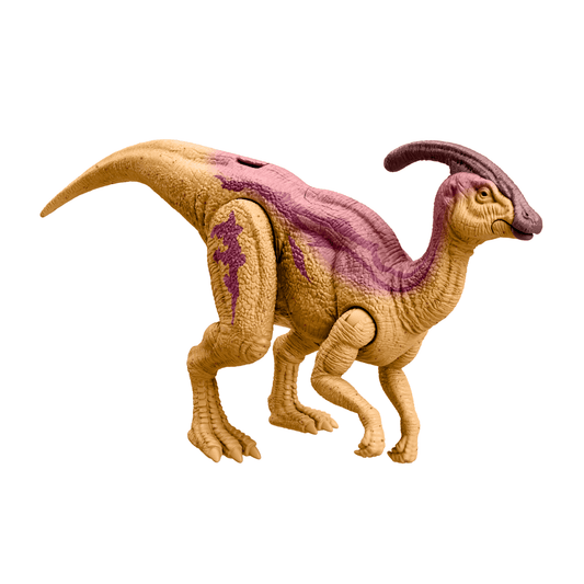 Jurassic World Wild Roar Parasaurolophus Dinosaur Action Figure Toy, Glow Effect Lights & Sounds