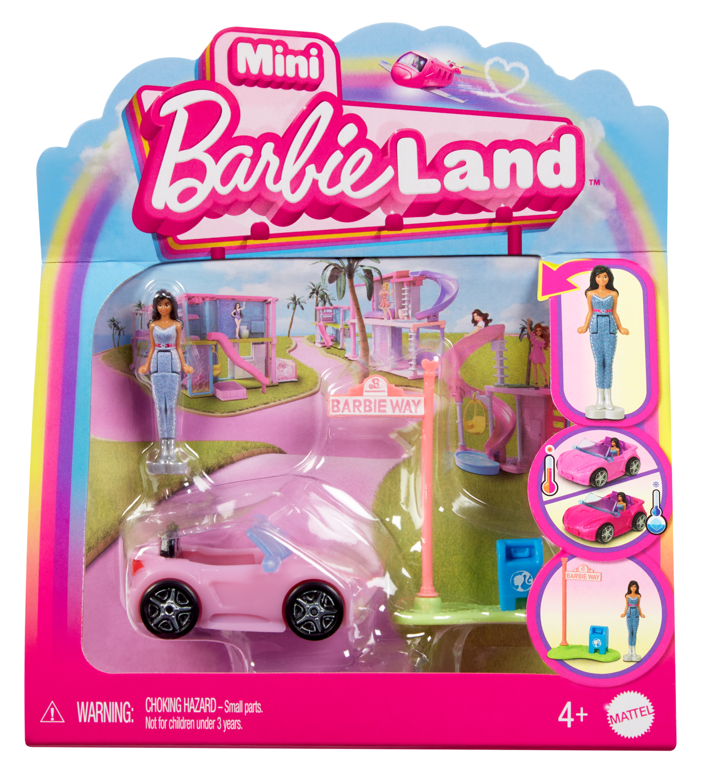 Barbie Mini BarbieLand Vehículo para Muñecas Convertible Rosa