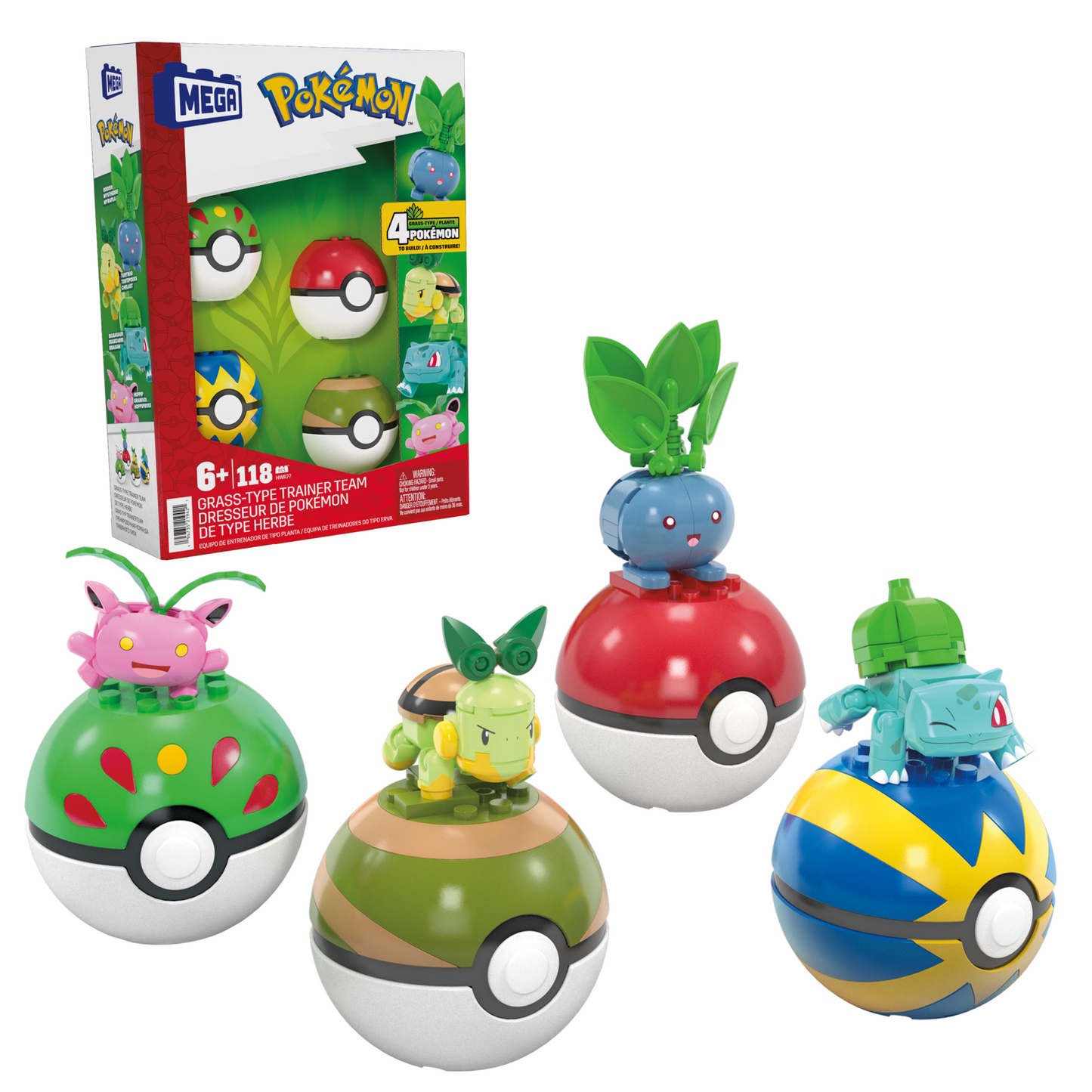 MEGA Pokémon Juguete de Construcción Colección equipo de Pokémon tipo planta