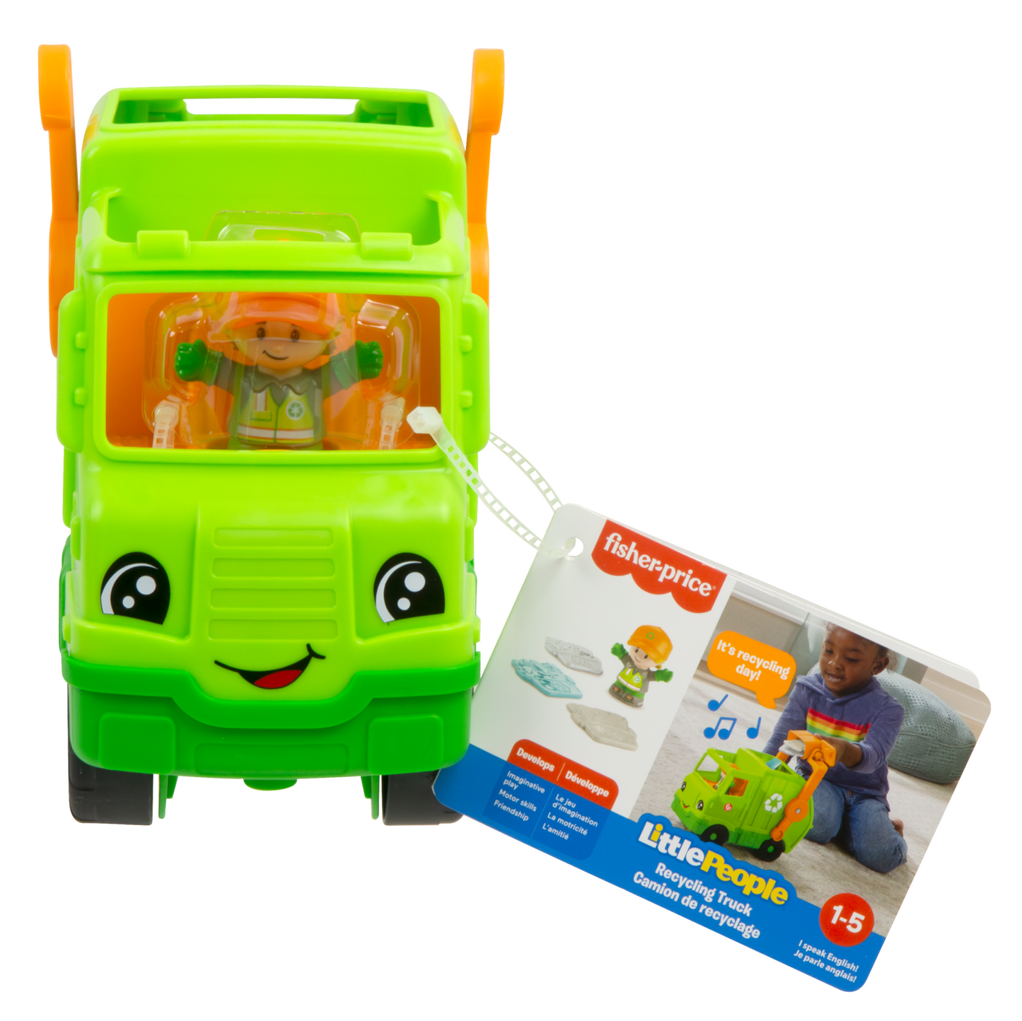Fisher-Price  Little People  Camion de Recyclage Musical, 5Éléments